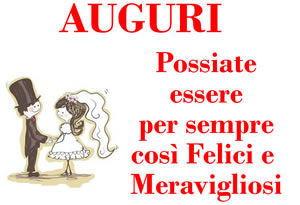 Congratulazioni per Matrimonio