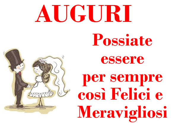 CONGRATULAZIONI PER MATRIMONIO