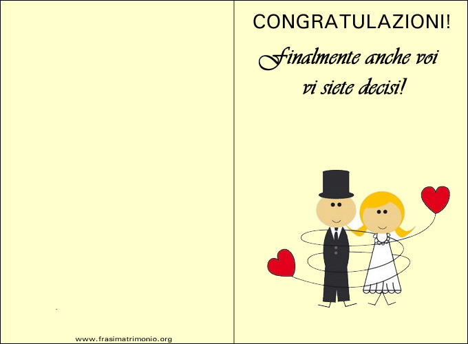 Biglietto matrimonio