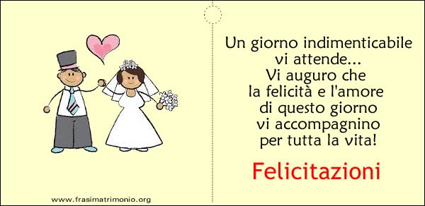 Biglietto matrimonio Felicitazioni
